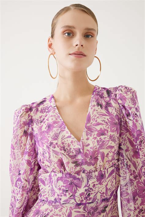 exquise floral print long sleeve maxi dress blush boutique