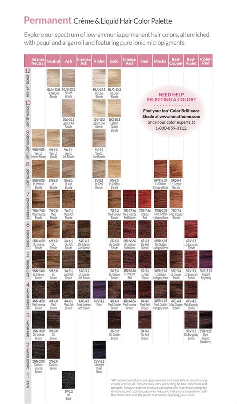 So you'd better check the color chart carefully before ordering when you want to order the same color that not from the basic except for the bright colors above, we also can customize some special colors, like red, purple or blue. perm-palette.png (920×1567) | Hair color chart, Ion hair ...