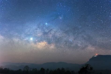 Milky Way Over Mountain Stock Photo Image Of Outdoor 175365972