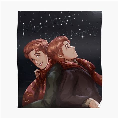 Fred And George Poster By Allarica Redbubble