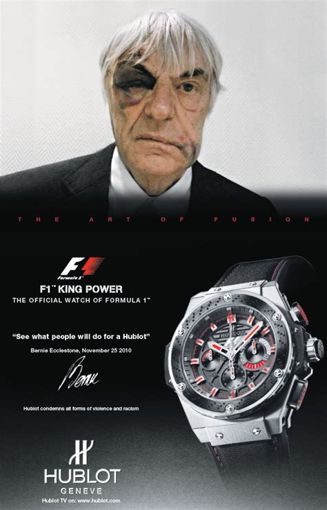 Hublots Tactic With The Blackeyed Bernie Ecclestone Watch Ad