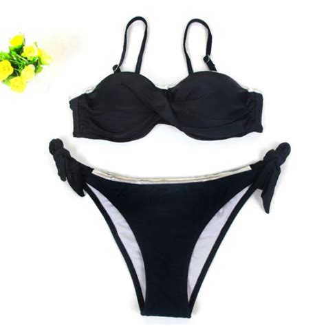 Summer Women Brazilian Bikini Set Padded Swimwear Sexy Bench Two Pieces Swimsuit Bathing Suit