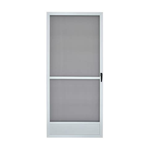 Reliabilt White Aluminum Hinged Screen Door Common 36 In X 80 In