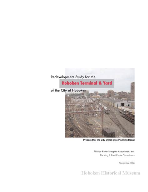 Redevelopment Study For The Hoboken Terminal And Yard Of The City Of