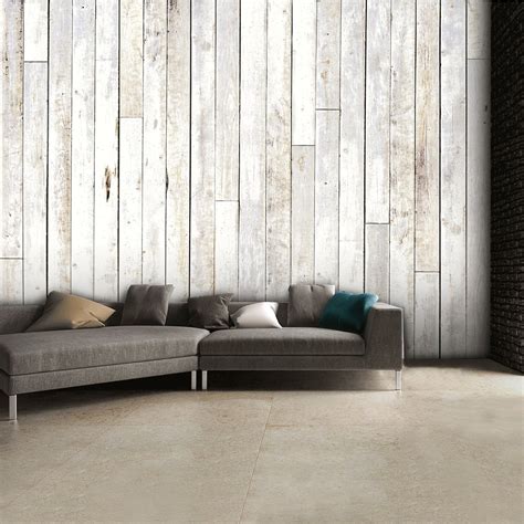 Shabby Chic Coloured Wooden Panel Wall Mural 315cm X 232cm