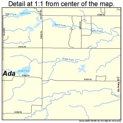 Ada Oklahoma Street Map 4000200