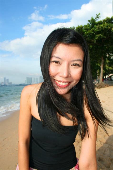 Asian Girl On A Beach In Thailand Stock Image Image Of Casual Expression 17320445