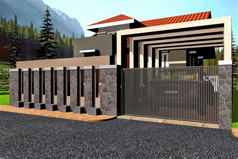 Untuk membuat pagar tembok minimalis harus disesuaikan dengan ukuran rumah anda. 16 Kumpulan Desain Pagar Tembok Rumah Mewah Terbaik Masa ...