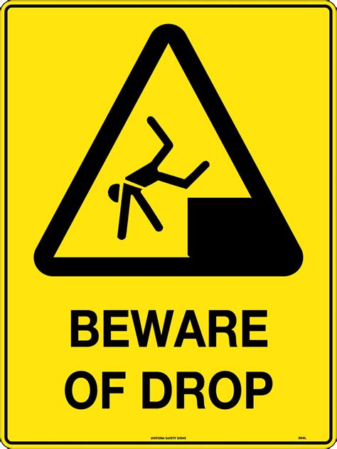 Beware Of Drop Caution Signs Uss