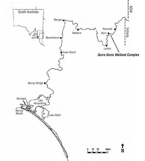 Location Of Gurra Gurra Wetland Complex Lower Murray Floodplain South