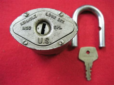 Vintage Miracle Lock U S Military High Security Padlock With Original