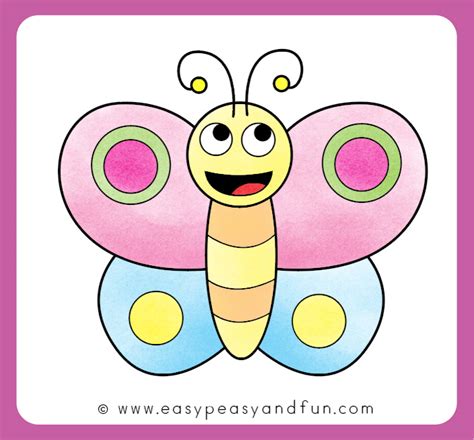 How To Draw A Easy Butterfly For Kids