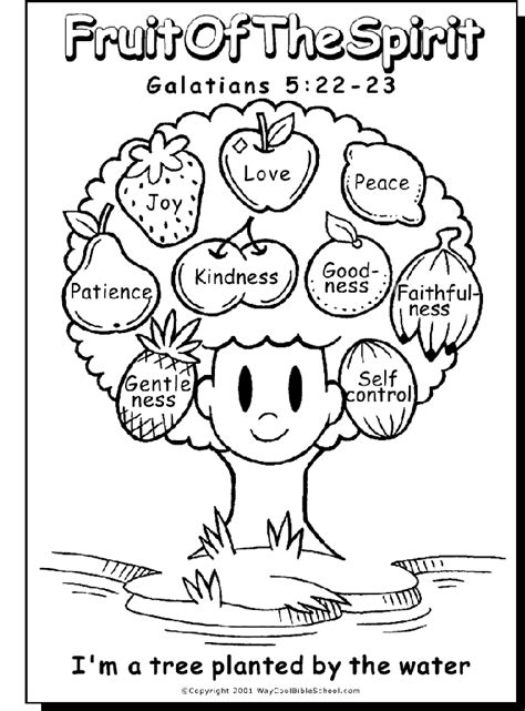 Collection of fruits of the spirit coloring page (34) fruit color pages on faithfulness fruit of the spirit coloring Sunday Munchkins: Fruit of the Spirit