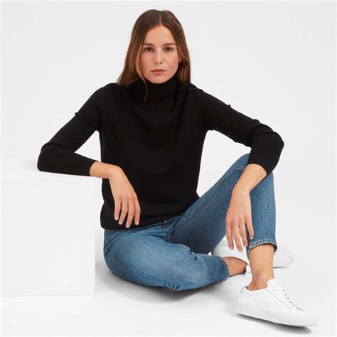 Womens The Cashmere Turtleneck Everlane Turtleneck Outfit Black