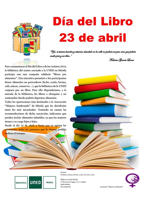 23 De Abril Día Del Libro 2019 Biblioteca Uned Mérida