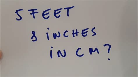 It is subdivided into 12 inches. 5 feet 8 inches in cm? - YouTube