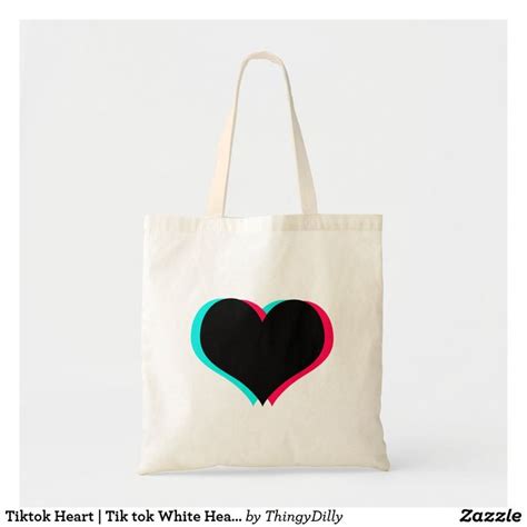 Tiktok Heart Tik Tok White Heart Tote Bag Tote Bag Bags Tote