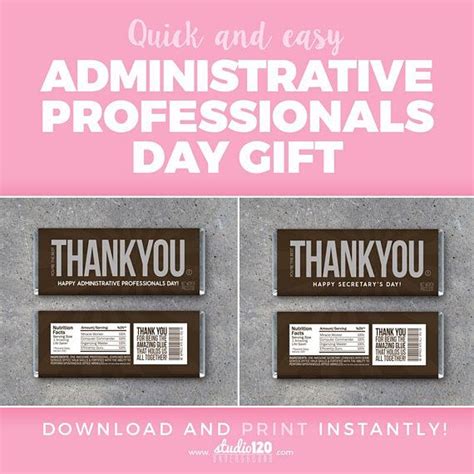 Administrative Professionals Day Gift Printable THANK YOU Etsy