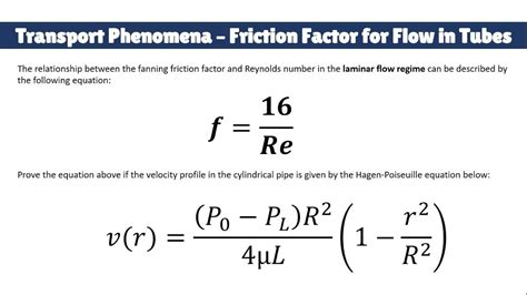 Derivative Of Friction Factor At Pipe In The Laminar Flow Regime Fanning Friction Factor F 16