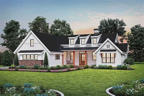 Plan 69766am 3 Bed New American Farmhouse With 3 Functional Dormers