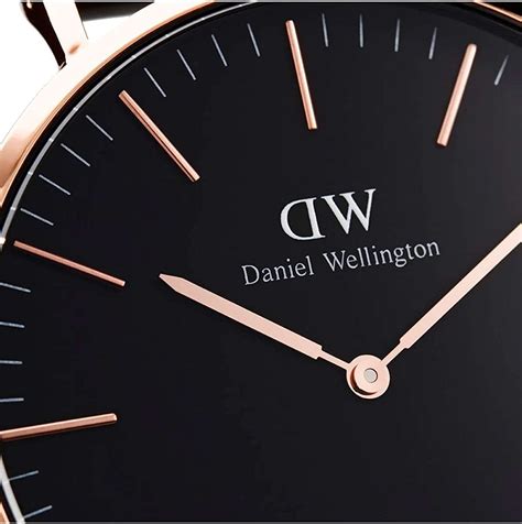 daniel wellington classic sheffield reloj negro oro rosado 36mm cuero para mujer y hombre