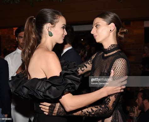 cast members charlotte le bon and angela sarafyan hug at the after news photo getty images
