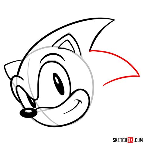 How To Draw Sonic The Hedgehogs Face Sketchok