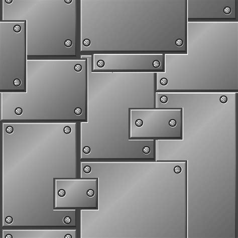 Seamless Pattern Metal Iron Plates For Graphic Design Vector Textured