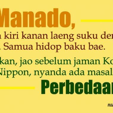 Status Bahasa Manado dan Artinya - Manado Baswara