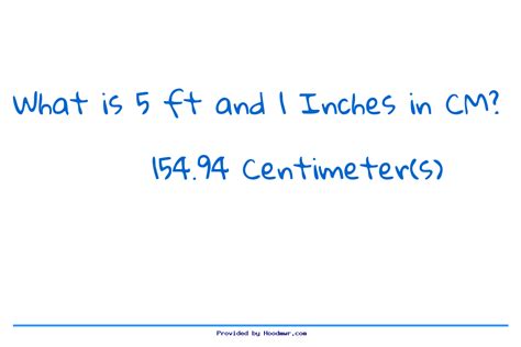 What Is 5 Feet 1 Inches In Centimeters
