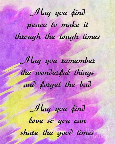 May You Have Love And Comfort A Poem Purple And Yellow Pinterest