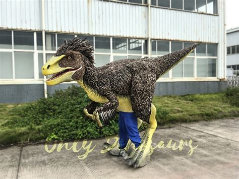 Realistic Velociraptor Costume With Feather Only Dinosaurs