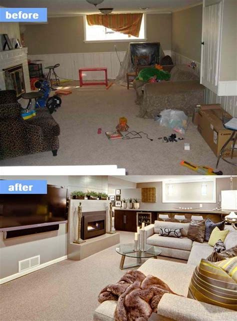 15 Before And After Living Room Designs Remodelinglivingroom L Shaped