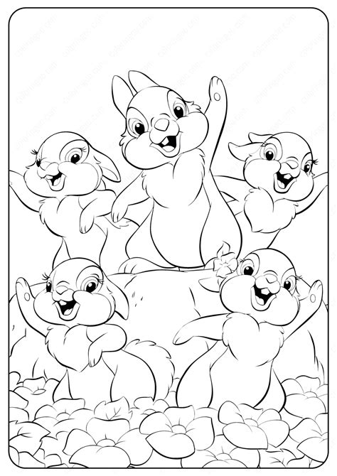 Printable Disney Bambi Thumper Coloring Pages Olaf Coloring Book Page