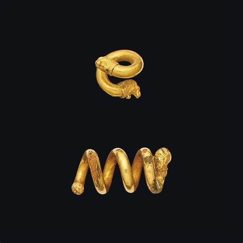 A Greek Gold Spiral Earring Classical Period Circa 5th Century Bc