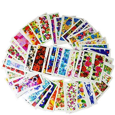 allydrew flowers water slide nail art decals water transfer nail decal sheets 50 sheets more