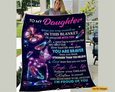 To My Daughter Blanket Daughter Blanket T For Daughter Etsy