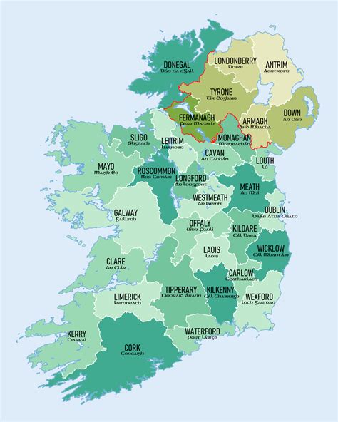 Northern Ireland Map Counties And Towns Nat Laurie