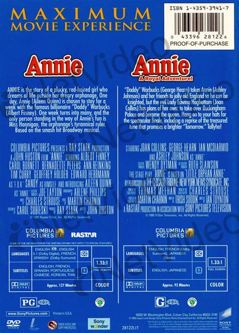 Annie Annie A Royal Adventure Double Feature 2 Dvd Set On Dvd Movie