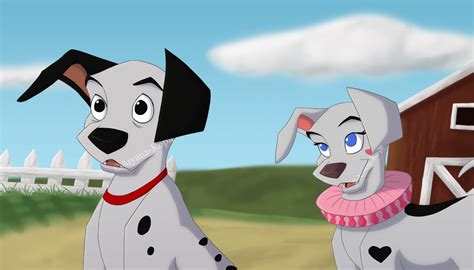 Lucky And Rebecca From 101 Dalmatians The Cartoon Disney Fan Art