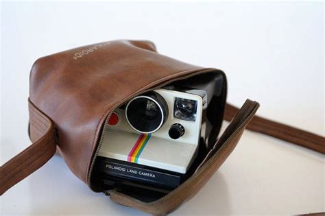 Early Polaroid Brown Soft Leather Case Film Strap Instant Film Etsy Soft Leather Leather