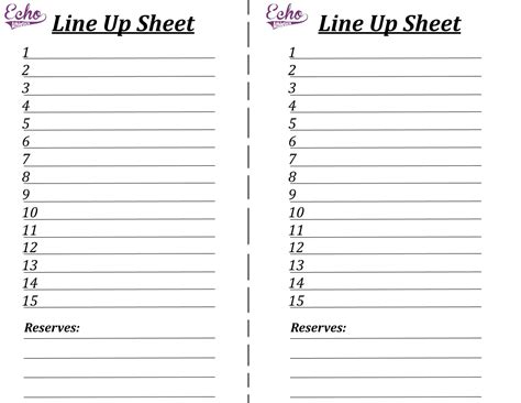 Search Results For Blank Volleyball Lineup Sheets
