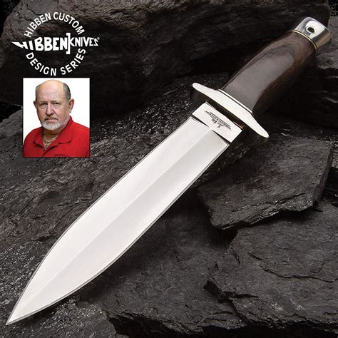 Gil Hibben Knives Double Edge Boot Knife With Leather Belt