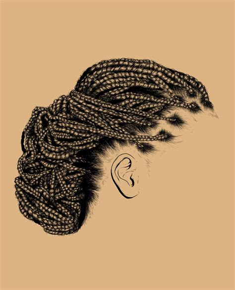 Black Girl With Braids Drawing At Explore