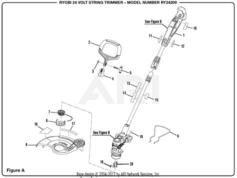 Homelite Ry Volt String Trimmer Parts Diagram For Figure A