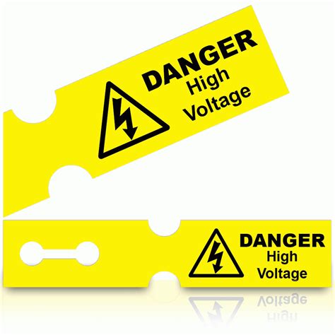 Tuff Tag Danger High Voltage Labels Label Bar