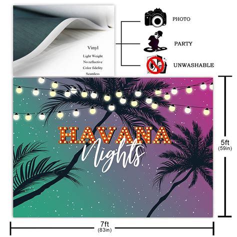 Buy Avezano Havana Nights Backdrop For Adult Birthday Party Photoshoot Photography Background