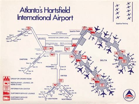 .jackson atlanta international airport is located at united states of america, georgia, clayton county, the william b. Atlanta Airport Terminal S Map