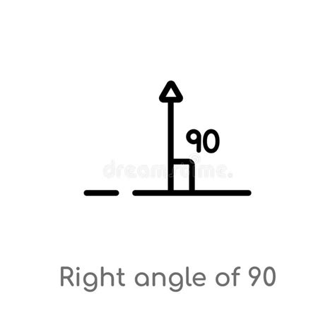 Outline 180 Degrees Angle Vector Icon Isolated Black Simple Line