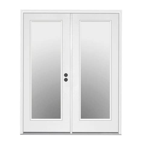Jeld Wen 60 In X 80 In Tempered Clear Glass Primed Steel Left Hand